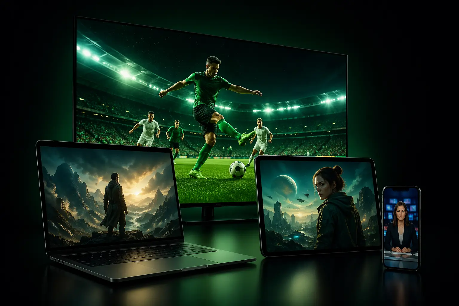 ZYMINEX IPTV streaming on Firestick, Smart TV, iPhone and Android simultaneously